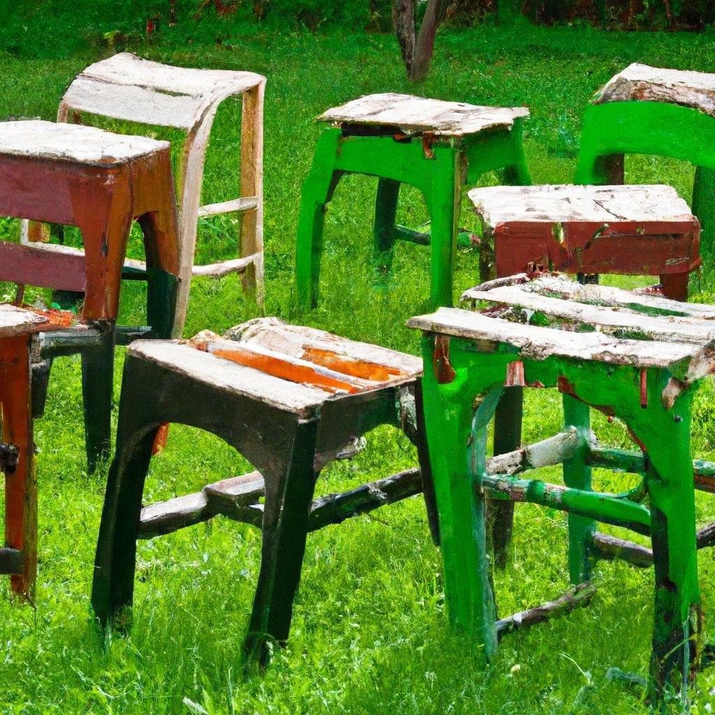 Reciclagem personalizada com cadeiras antigas